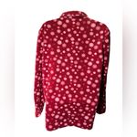 Riders By Lee Button Front Fleece Snowflake Print Red M Photo 1