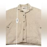 IRO RTR ‎ Ilija Wide Short Sleeve Snap Oversized Knit Metallic Jacket in Ecru 38 Photo 14