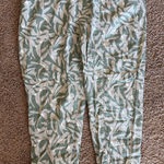 Old Navy  Floral High Rise Straight Taper Linen Blend Pants Womens Large Petite Photo 0