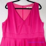 Hutch Anthropologie  Barbiecore hot pink sleeveless fit and flare scuba dress, 1X Photo 1