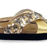 Desigual Gold Butterfly Cross Strap Platform Sandals Flatform EU 39 US Size 8.5 Photo 7