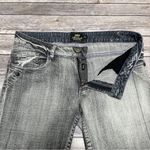 Akademiks Washed Out Black Gray Purple Embroidery Low Rise Bermuda Jean Short 34 Photo 2