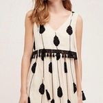 Moulinette Soeurs ANTHROPOLOGIE Embroidered Medallion Tassel Beaded Dress Photo 0