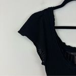 BCBG Maxazria Black Knit Short Sleeve A-Line Dress Size Medium Photo 1