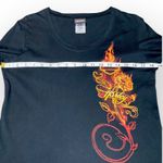 Harley Davidson  Women’s Long Sleeve Fire Rose Logo Graphic Tee Size Large Photo 4