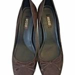 Ecco New Dehli Suede Coffee Brown Pumps Heels Flex Sole Size 40 US 9/9.5 Photo 3