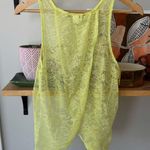 Victoria's Secret Victoria’s Secret Neon Yellow Sheer Lace Cross Back Tank Top Swim Cover Up Small Photo 5