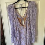 For Love & Lemons NWT ROSEMARY MINI DRESS PURPLE Photo 3