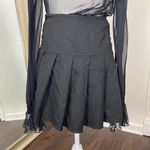 Hot Topic  Skater Punk Grunge Pink Bow Black Pleated Mini Lace Up Skirt S / M Photo 2