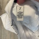 Almost Famous White Jean Shorts with Lace Trim Photo 2