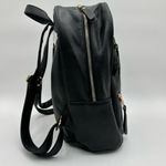Vitalia Black Vegan Leather Gold Zipper Backpack NWT Photo 2