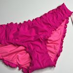 SUNDAZED Mermaid Ruffled Cheeky Hipster Bikini Bottoms. Size S Pink Photo 2