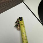 Avon Rhinestone Holly Berry Christmas Tree Holiday Brooch Pin Gold Tone & Enamel Photo 1