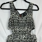 Fire Los Angeles Tribal/Aztec Maxi Dress Size Medium Side Cutouts Drawstring Tie Photo 0