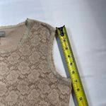 Kate Hill Vintage 90's Womens Petite brown tan rose floral lace lined tank Sz M Photo 7