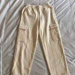 Madewell Cargo Sweatpants Brushed Pull-On Pants Antique Cream Photo 0