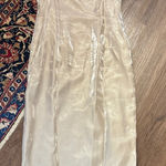 David's Bridal David’s Bridal Elegant Cream Champagne Shimmer Dress wedding Formal Prom Gown Photo 0