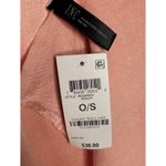 INC Satin Scarf Rectangle Peach Gold Studs Raw Hem Rayon Elegant Glam NWT Pink Photo 4