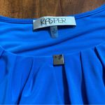 Kasper Work Business Top Sleeveless Blouse Blue Decorative Accent Size Small Photo 1