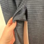 Athleta Navy Blue Stripe Mesh Cropped Legging Size Medium Photo 3