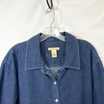 VTG Bechamel Plus Sz 3X Denim Top School Bus Embroidered Blue Button Teacher 168 Photo 4