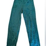 Teddi Vintage 90s Teal Green Velvet Tunic Top High Waisted Pant Set Womens Large Photo 4