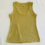 Maurice's NWOT  Small Avocado Green Ribbed Knit Tank Top Vest Sweater Style Photo 2