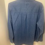 Elegant Denim Button Down Shirt for Women Blue Size XL Photo 4