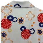 Original Penguin 3/4 Sleeve Retro Floral Polo Popover Blouse Top L Photo 8