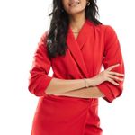 Miss Selfridge NWT NEW blazer dress with ruched detail in red US 4 Photo 3