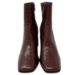 LISA VICKY Craze Brown Faux Crocodile Heeled Boots Size 11 New in Box MSRP $129 Photo 5