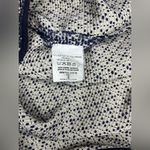 humanoid navy blue/cream 3/4 sleeve textured shirt dress sz Small Blue Photo 2