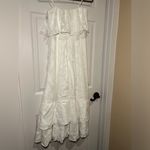 Lulus  Size Small Love You So Truly White Dress Burnout Flowers Strapless Midi Photo 1