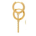 MIRANDA FRYE Elliot Double Hoop SINGLE earrings in Gold Womens Chain Photo 2