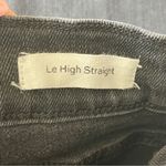 frame denim Frame Jeans Womens Black Le High Straight Stagger Raw Hem Black Wash Siz… Photo 8