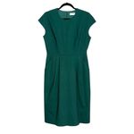 MM.LaFleur Masha Wool Green Cap Sleeve Knee Length Dress 8 Photo 1