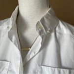 Adam Selman  | White Pearl Embellished Cropped Tie Front Button Down Blouse Sz M Photo 6