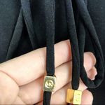 Michael Kors Black Drawstring Gold Hardware Maxi Skirt Size Small Photo 4