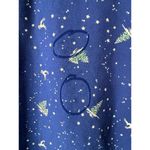 Lands' End  Blue Winter Holiday Scene Relaxed Fit Mock Neck Shirt Women’s Medium Photo 4