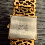 Vintage Gold Watch State of Texas Watch Face Square Bracelet Tawaiian White Photo 2