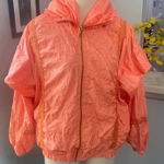 KOAS by Andy Johns Womens Small Full Zip Peach Rain Jacket Windbreaker Bold Orange Photo 0
