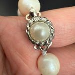 Natural Freshwater Cultured Pearl Knotted Pearl Clasp Bracelet 32.1g. White Photo 8