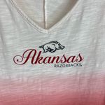 Arkansas Razorbacks Dip Dyed Ombré Tshirt Small Red Photo 7