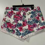 Forever 21  Pink and Purple Vibrant Floral jean shorts Photo 1