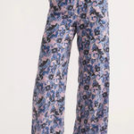 Marine layer  Allison Trouser Wide Leg in Violet Watercolor Size XL Photo 0