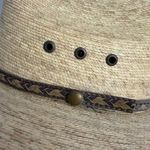 LONE STAR Cowboy Hat Western Ranch Womens Straw 55 Made in Mexico Bling Branded Brown Photo 7