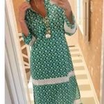 Julia Amory ✿ The Majorelle Caftan ✿ Green Floral White Lace ✿ XS ✿ Sexy Mumu Photo 14