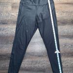 Adidas  By Zoe Saldana AEROREADY Metallic Black Shine Leggings Women’s Medium Photo 6