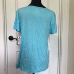 Ideology  Womens Shirt‎ M Blue Relaxed Fit Short Sleeve Activewear Top NWT Photo 2