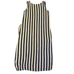 Vtg 90s Breakin Loose Stripe Black Cream Maxi High Low Vest Size 5/6 Mod Revival Photo 1